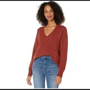Madewell Bartlett V-Neck  wool blend Pullover Sweater Size XXXL New 3X